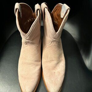 Tecovas Women's Suede Ankle Booties in Pink